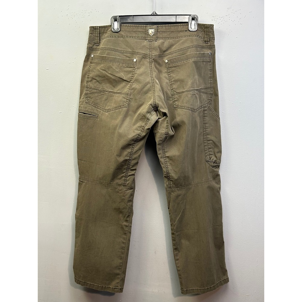 Kuhl Pants Mens 34x28 Brown Rydr Canvas Articulated Knee Vintage Patina Dye - Picture 2 of 8